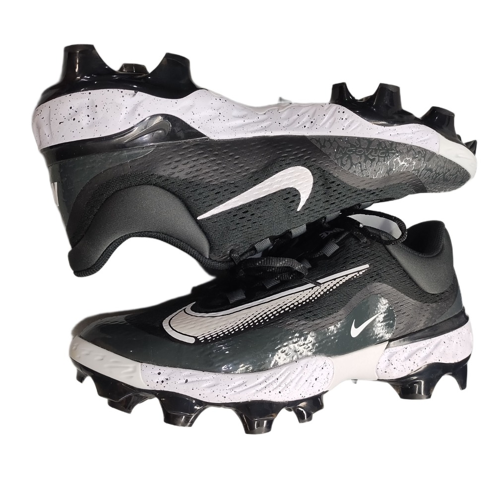 Nike Alpha Huarache Elite 4 Low MCS Baseball Cleats Mens 14 Black FD6221-003